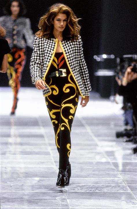 cindy crawford versace 90s|Versace fall 1991 collection.